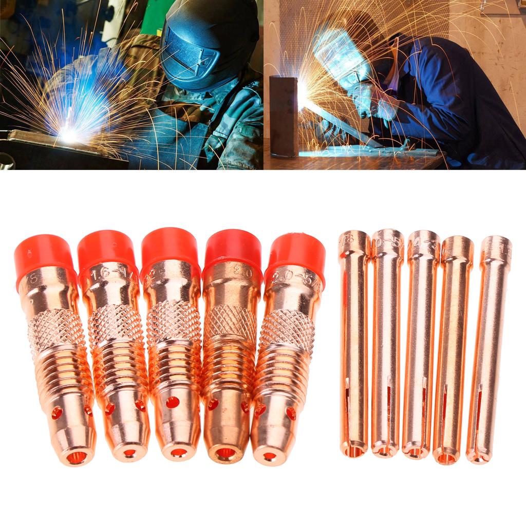 10Pcs Argon-Welding TIG Inverter-Welding Machine/Equipment 1.6mm/2.0mm/2.4mm/3.0mm/3.2mm TIG Tungsten-Collet Body-Collet
