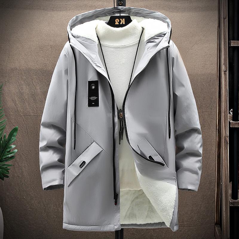 Осенне-зимний модный тренд, однотонное флисовое пальто большого размера для мужчин, повседневное свободное толстое теплое пальто большого размера