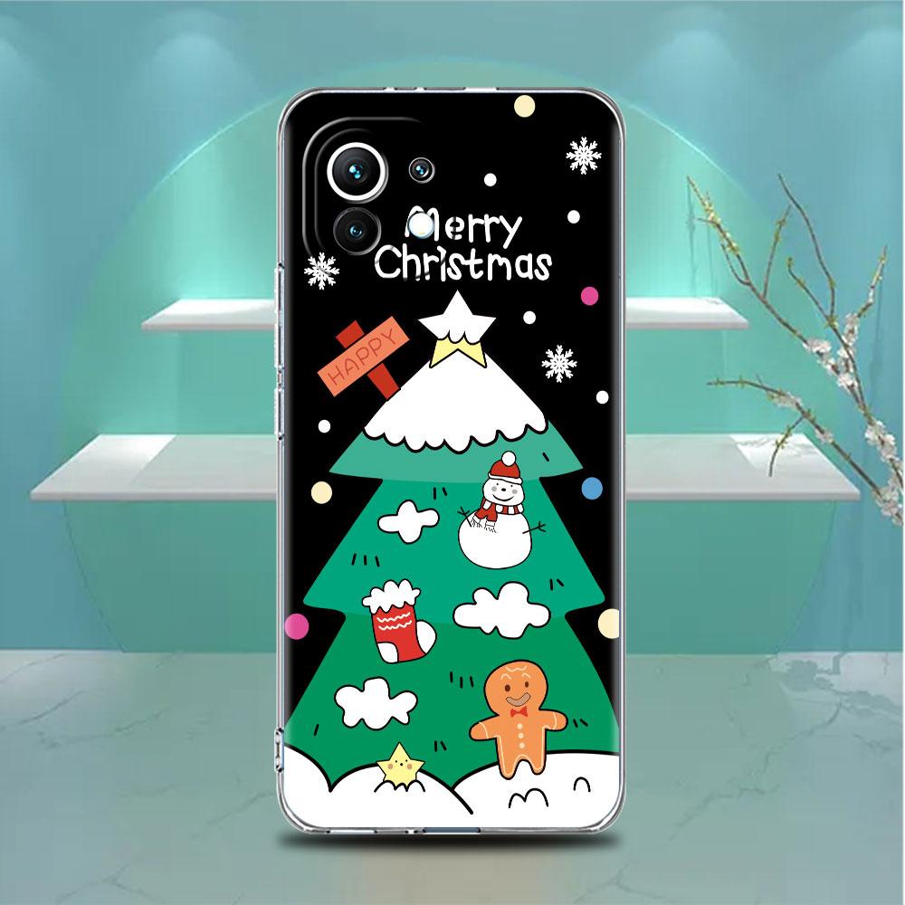 Милый прозрачный чехол со снеговиком для Xiaomi Mi Poco X3 NFC M3 Pro F3 F1 11 Lite 12 Note 10 11T 9T, прозрачный чехол для телефона