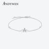 925 Sterling Silver Monogram Letter Initial Bracelet Crystal Luxury CZ Zircon Women Fine Jewelry