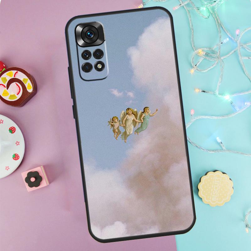 Эстетичный чехол «Ангел эпохи Возрождения» для Xiaomi Redmi Note 9 10 11 12 13 14 Pro 9S 10S 11S 12S Redmi 14C 10C 12C 13C
