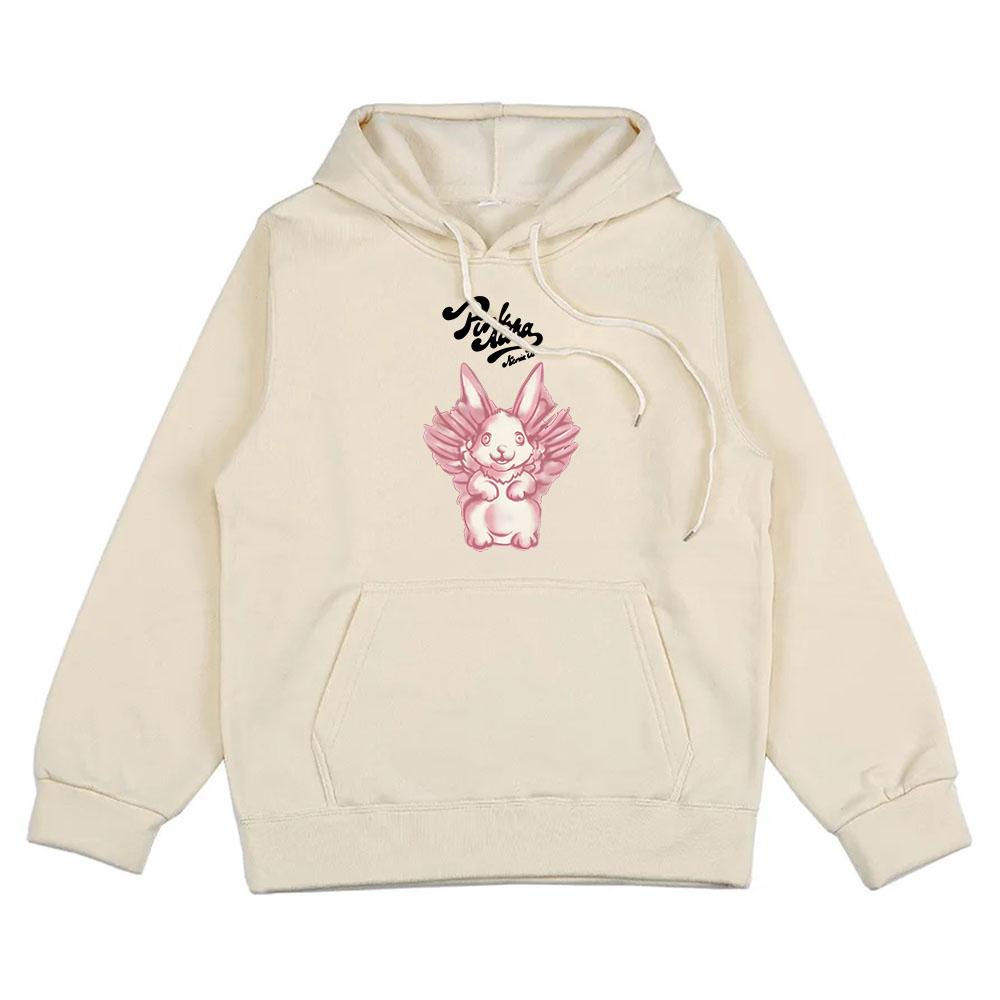Альбом Bunny Pink Aura Графические худи Певица Kenia Os Тур 2024 Толстовка для зимней уличной одежды Мужская Женская Одежда