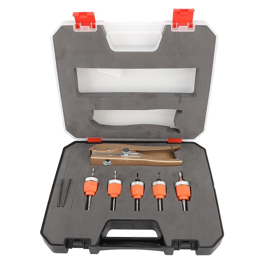 6pcs Adjustable Depth Countersink Drill Bit Set HSS Construction Adjustable Drill Bit Woodworking