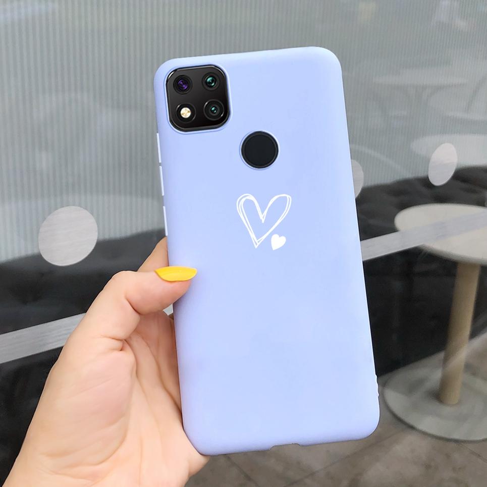 Чехол для телефона с рисунком Сердце Любви для пары Для Xiaomi Redmi 9C Чехол Мягкий на ощупь Силиконовая Крышка Для Xiaomi Redmi 9C NFC 9 C Задняя крышка Capas