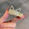 Summer Trumpet Cute Cat Ears Full Drill Hairpin Hair Accessories Women'S Back Head Claws Clip High Ponytail Grab Clip Headgear Hairpin