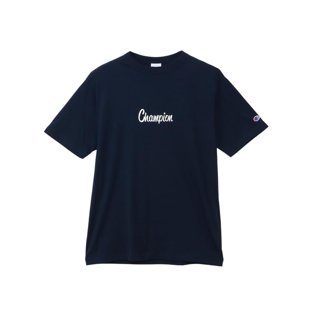 Champion Basic Short Sleeve USA with Graphic Logo Crew Men's T-Shirt, Navy, 100% Cotton, Fabric, Print, Neck, C3-B340
