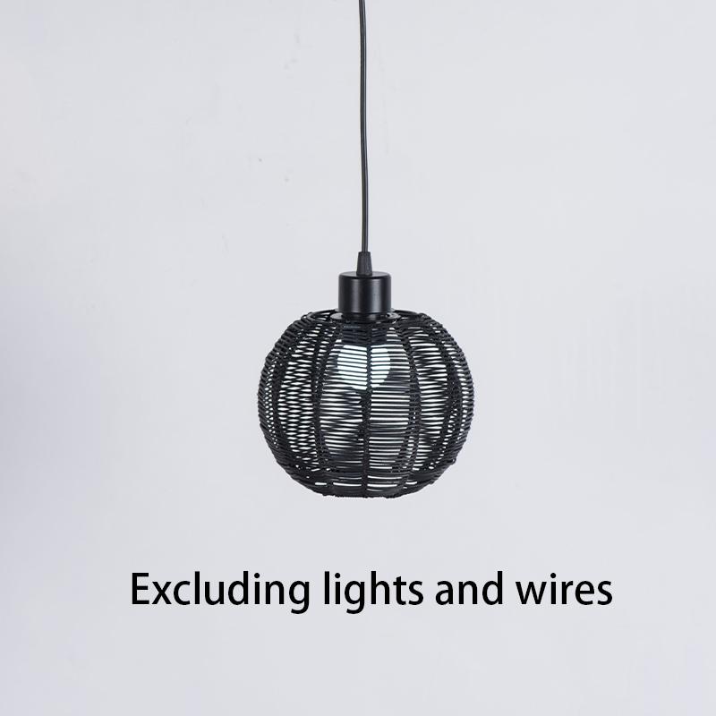 Ретро плетеный абажур имитация лозы веревка крышка лампы подвесная люстра ресторан кухня светильник аксессуары домашний декор