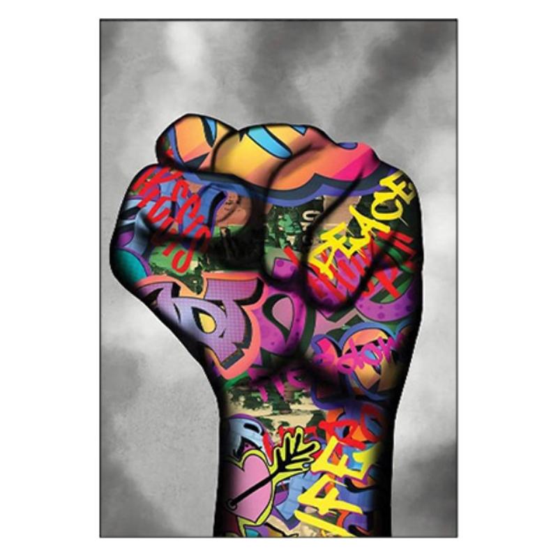 Граффити Wall Art Finger Fist Холст Картина Абстрактный Плакат Street Pop Art Печать на холсте Настенные картины для декора гостиной БЕЗ Рамки