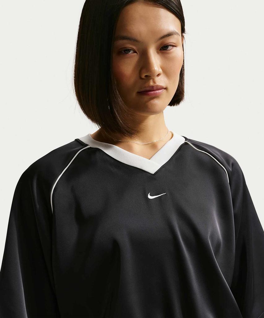 Nike Спортивный Оверсайз Сатиновый Топ W - Черный:Распродажа / Ih1331-010