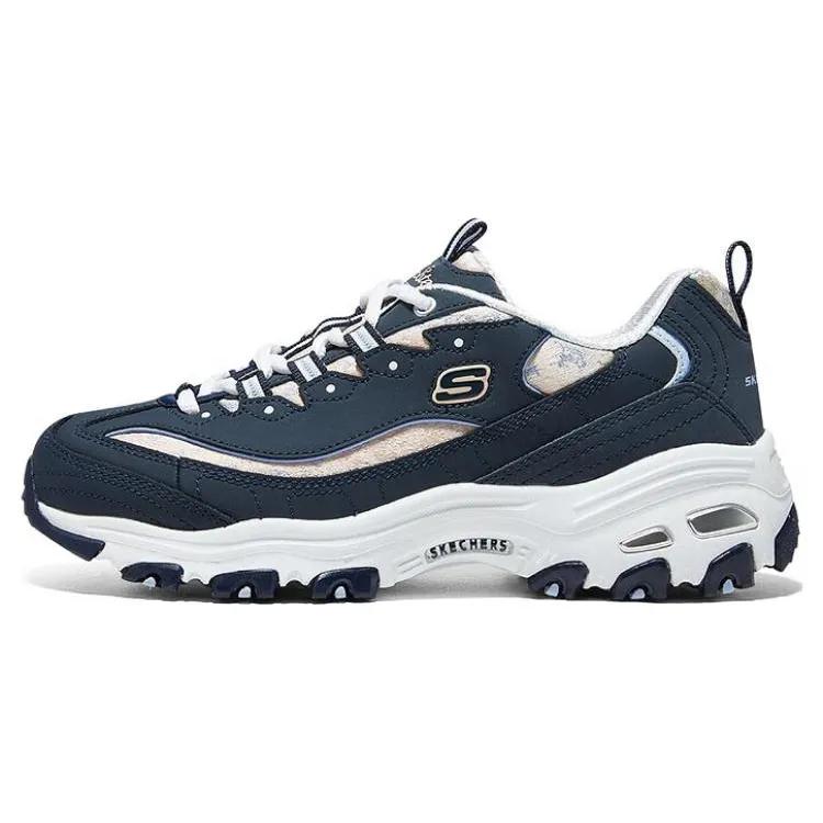 Skechers DLITES Height Increasing Low top Chunky Sneakers Women's Marine Blue (Unisex) Chunky Sneakers 149793 NVMT