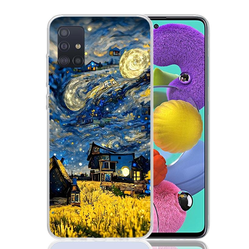 Чехол для телефона 'Звездная ночь' Ван Гог для Samsung Galaxy A52 A51 A50S A12 A22 A32 A72 A10S A30S A31 A71 Note 20 Ultra 10 Plus S10