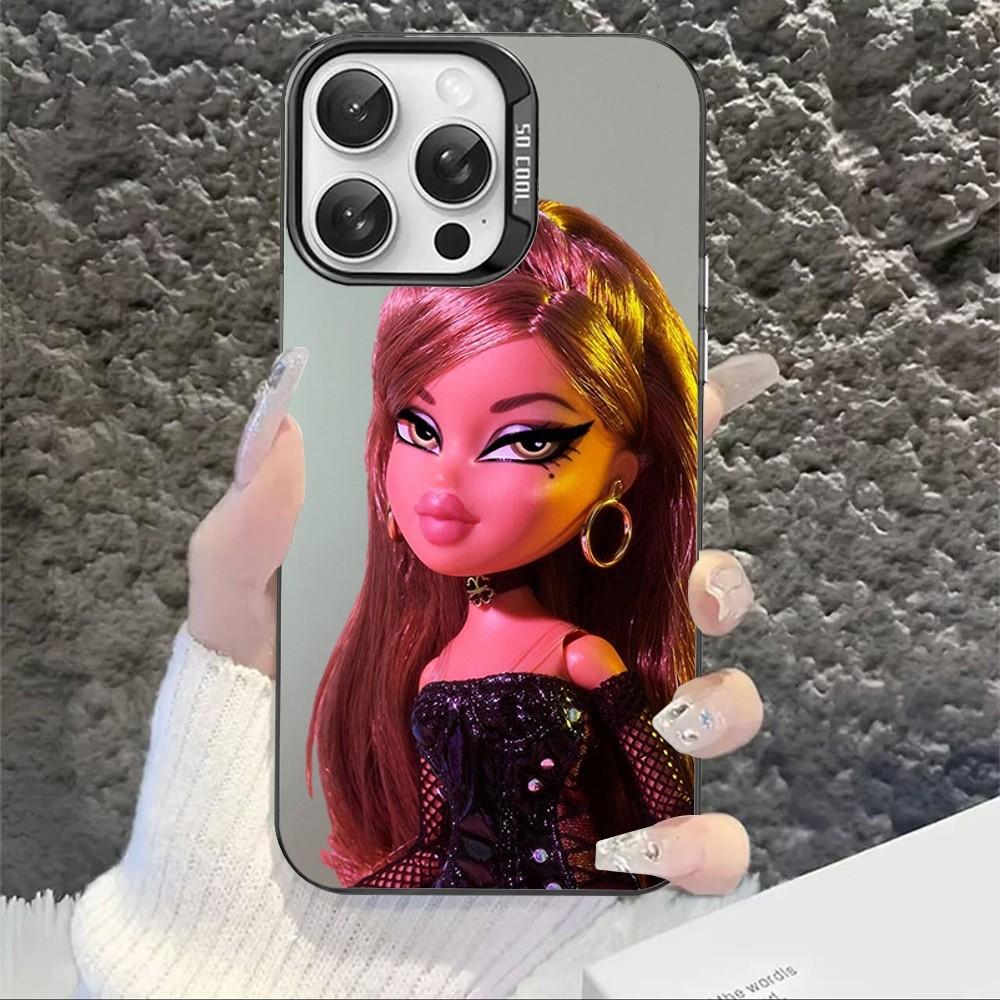 Милый Чехол для Телефона Bratz с Куклой для iPhone 16 15 14 13 12 11 Pro Max X XR XSMAX 8 7 Plus Матовый Ударопрочный Задний Чехол