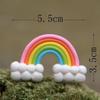 Rainbow Cake Decorating Star  Cloud Mini Colorful Fairy Garden Terrarium Figurine Decor Set Cake Toper Birthday Decoration