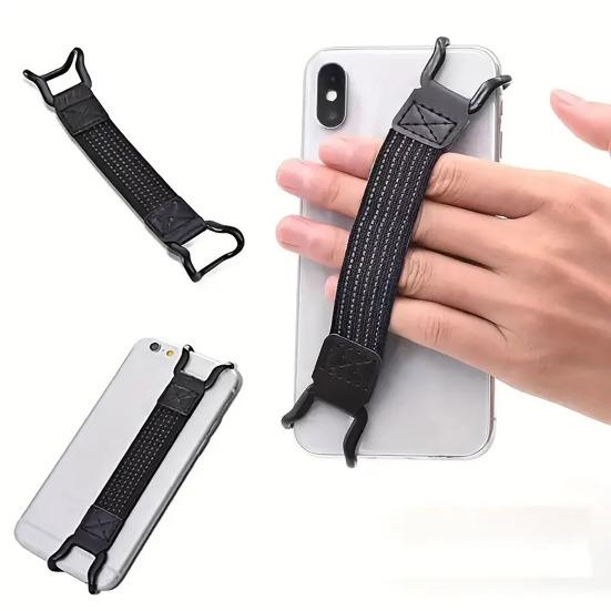 Пряжка для ремня телефона, защита от падения, фиксация одной рукой, безопасный высокоэластичный держатель для телефона, задний ремень