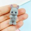Подвеска в виде кролика из цветной смолы для изготовления ювелирных изделий, мягкое украшение в виде животного для браслетов, ожерелий, сережек, брелоков