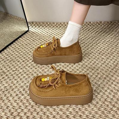 Полностью включенные Birkenstocks, женские на толстой подошве увеличатся в росте осенью 2025 года, новая ретро-повседневная обувь на одном ходу, ленивая обувь.