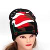 Men's & Women's Winter Christmas Hat - Elk & Santa Claus Jacquard Knit