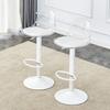 2-Pack Adjustable Bar Chair: Transparent Backrest + White Metal Legs, Height-Adjustable from 82-104 cm, 360 degrees Rotation.