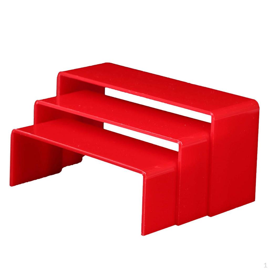 3 шт. акриловые стенды, кронштейны для полок, многоуровневая лестница, прямоугольник для фигурок кукол