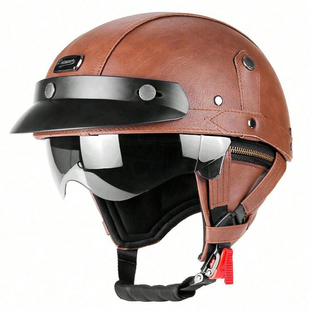BEON Мотоциклетный шлем Открытый шлем Casco Moto Шлем для электросамоката Сертифицирован DOT Ретро Винтажный шлем Мотоциклетный гоночный шлем Capacete