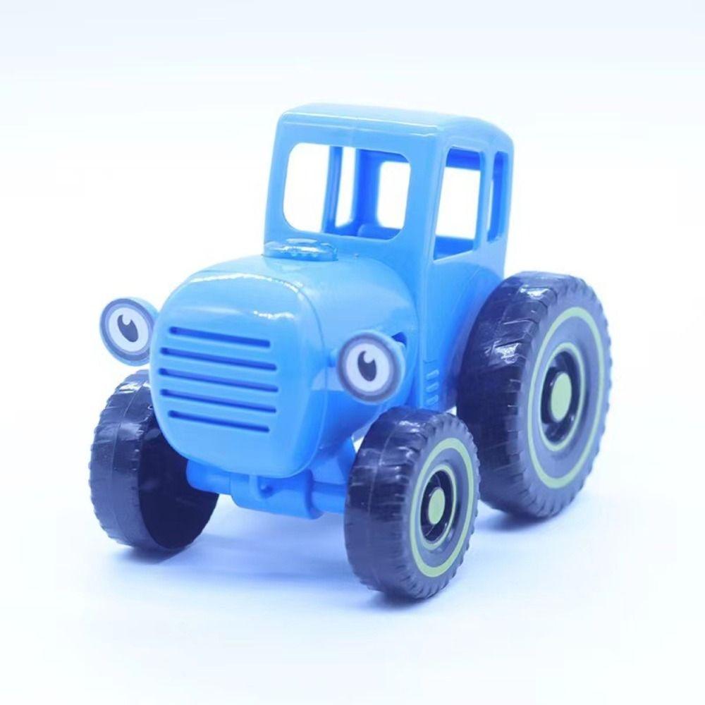 Early Learning Car Farmer Toy Sliding Toy Musical Car Model Mini Blue Tractor  For Children