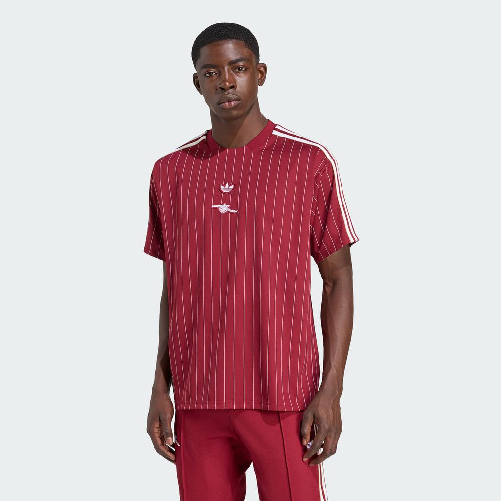 adidas Оригинальная футболка Originals Ss25 Arsenal Terrace Icons свободного кроя с круглым вырезом и короткими рукавами для футбола, унисекс, топы KB6427