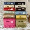 Elegant Korean Style Mid-Length Wool Scarf for Women - Winter Warmth In Solid Colors