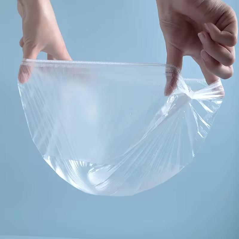 Women's Disposable Shower Cap, Plastic Waterproof Head Cover, Pink Spa Salon, Hotel Hair Dye, Elastic Hair Cap, 100 Pieces/set