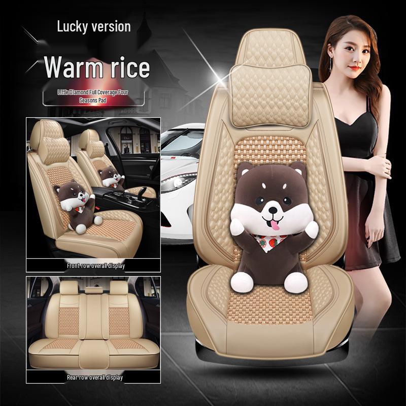 XDD Premium 9D Ice Silk Car Seat Cushion - All-Season Full Coverage Seat Cover