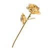 24K Gold Plated Rose Clear Texture Romantic Exquisite Long Lasting Rose Flower with Holder Gold