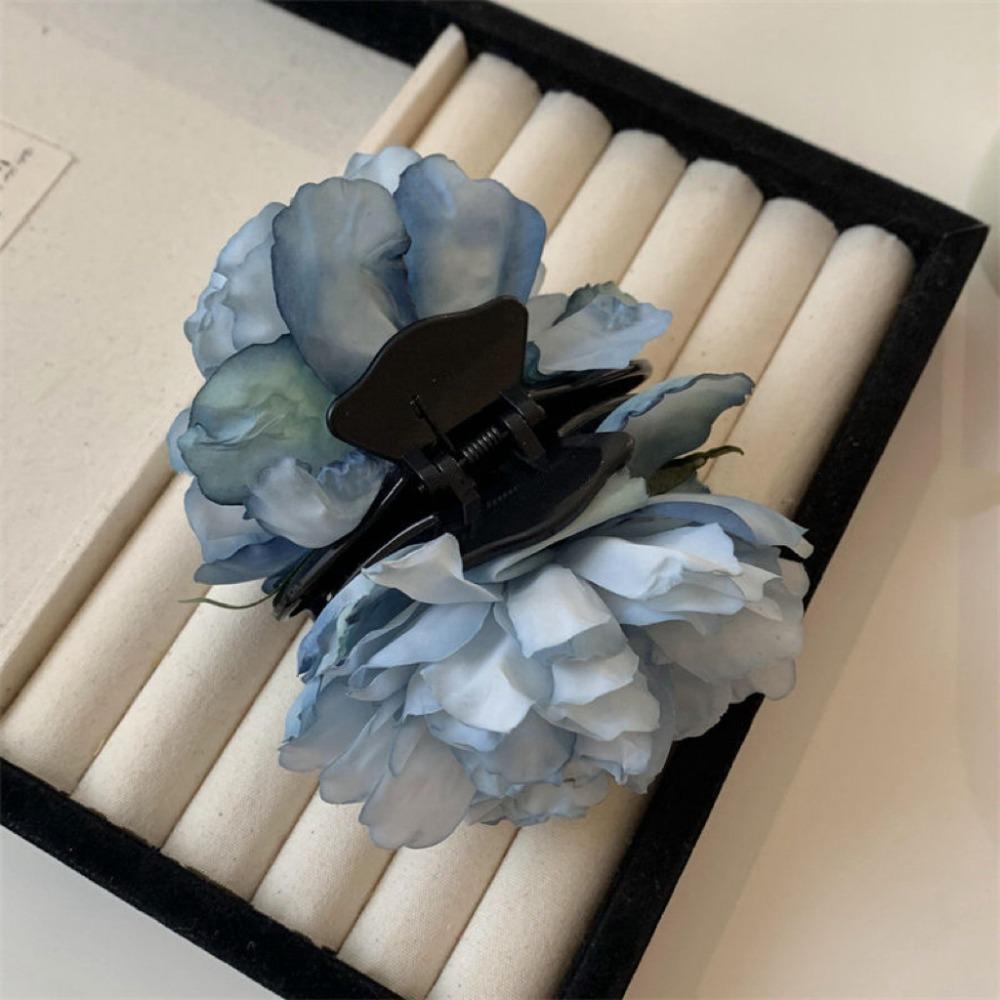 Тканевый пион цветок заколка для волос большая клипса-акула креативная искусственная цветочная клипса-краб для девочки