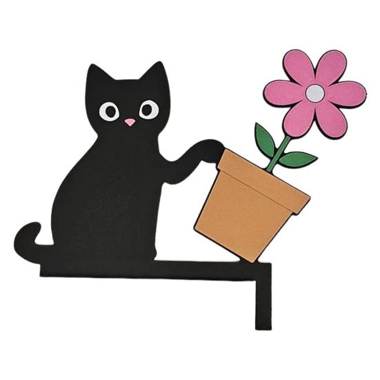 Украшение на дверную коробку для кошки, украшение на деревянную дверную раму, украшение на дверь, угловая табличка на окна дома, настенный декор для любителей кошек, подарок