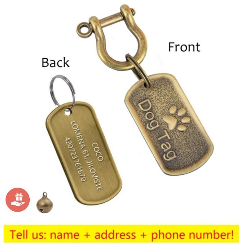 Personalized Address Tags For Dogs Id Tags Dog Tag Free Engraved Custom Dog Collar Cats Dog Name Tag Pet Id Anti-lost Nameplate