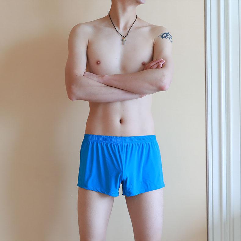 Мужские трусики MAITA Ice Silk, шелковые трусы со средней талией, прозрачные летние прозрачные летние сексуальные дышащие U-образные выпуклые ультратонкие брюки с четырьмя углами