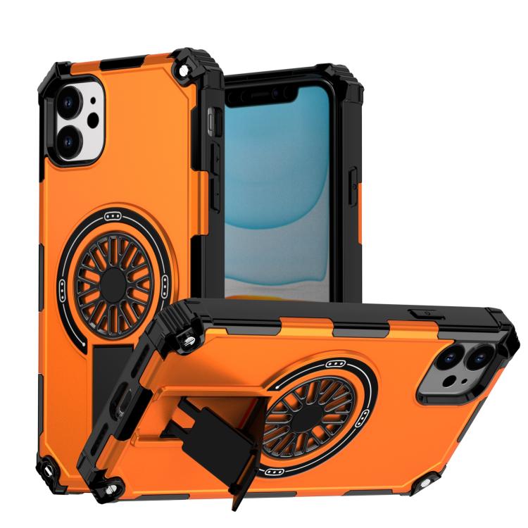 Shockproof Kickstand Metallic Shaft MagSafe Phone Case