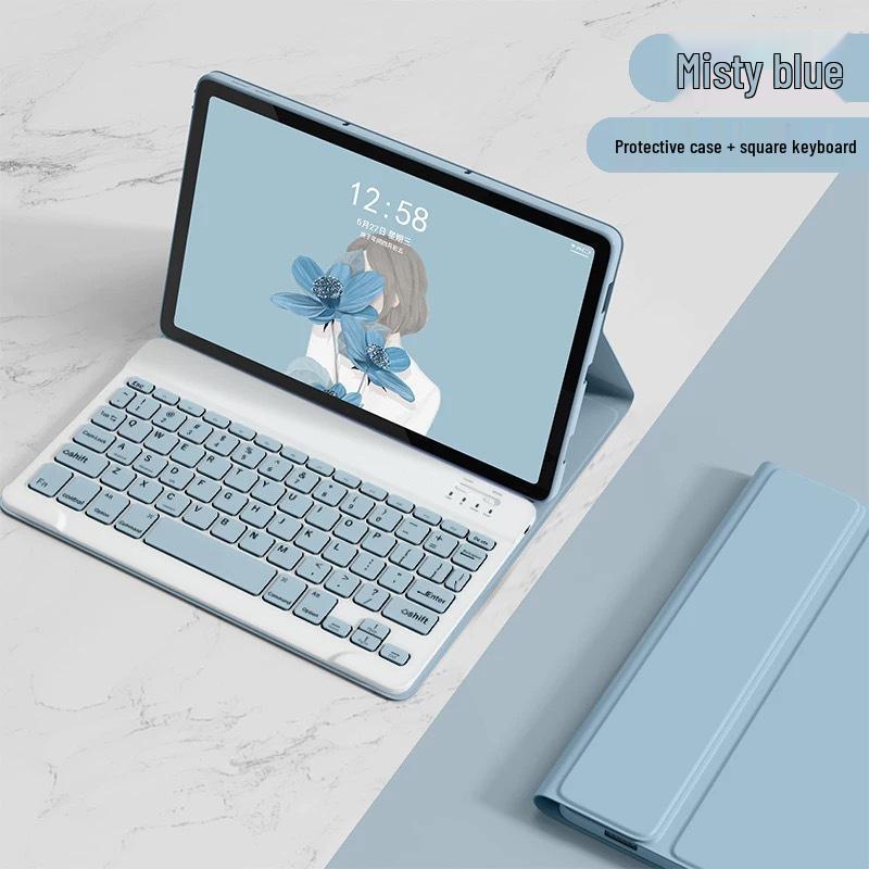 Магнитная клавиатура и кожаный чехол Huawei MatePad Mini для Honor Pad X7 8,7" с держателем для стилуса.