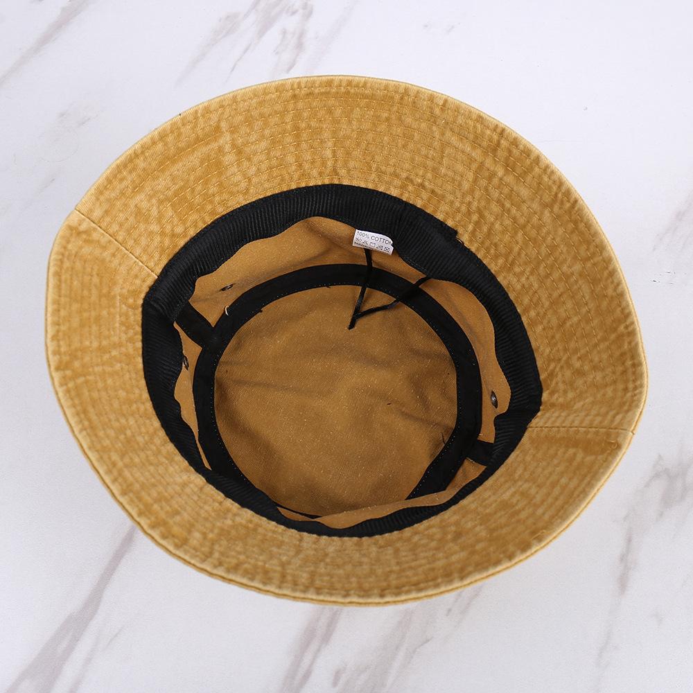 New solid color simple casual versatile small fresh bucket hat outdoor travel sunscreen shows small temperament basin hat