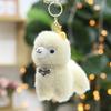 European Mink Alpaca Bow Tie Alpaca Rainbow Alpaca Plush Toy Bag Keychain Pendant