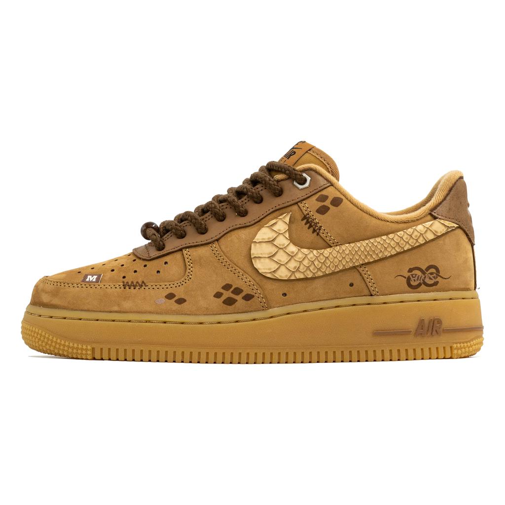 Nike Air Force 1 Wan Hua Nong, Коричневая Чешуя, Износостойкие, Легкие, Устойчивые к истиранию и легкие, Низкие, CJ9179-200(Team113-S-BOX)