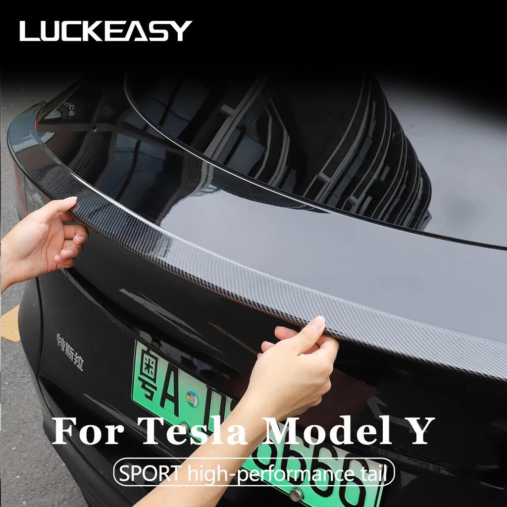 LUCKEASY For Tesla Model Y -2023 Car Styling Accessories ABS SPORT High-performance Rear Trunk Spoiler Wing Tail