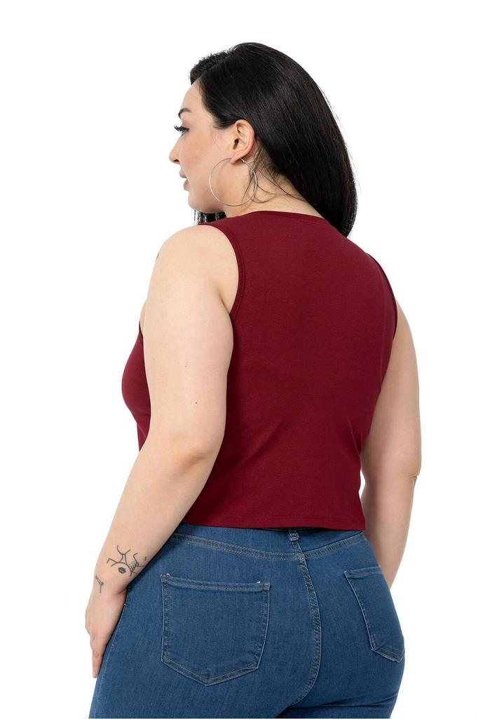 Женский стиль, боди большого размера, большие размеры, с круглым вырезом, без рукавов, укороченное боди из вискозы и норки