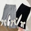 Children Girl's Cute Bowknot Split Flared Pants