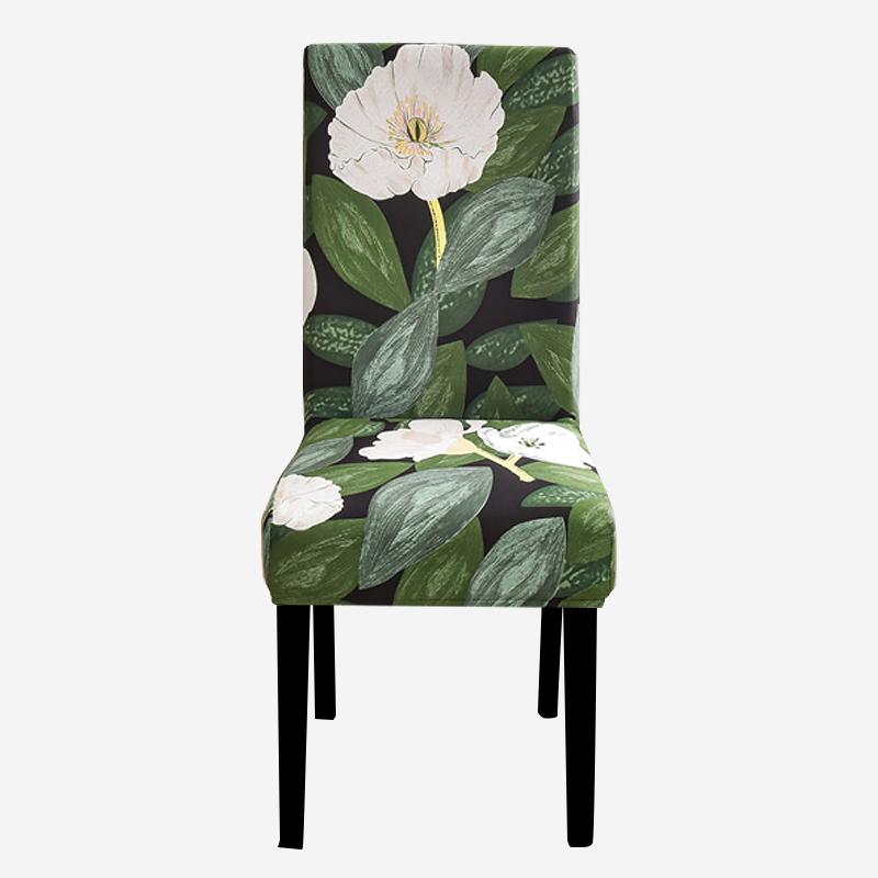 Чехлы на стулья с принтом, эластичные чехлы на кухонные сиденья, эластичные чехлы на стулья из спандекса для столовой, свадебного отеля, банкета, моющиеся, 1 шт.