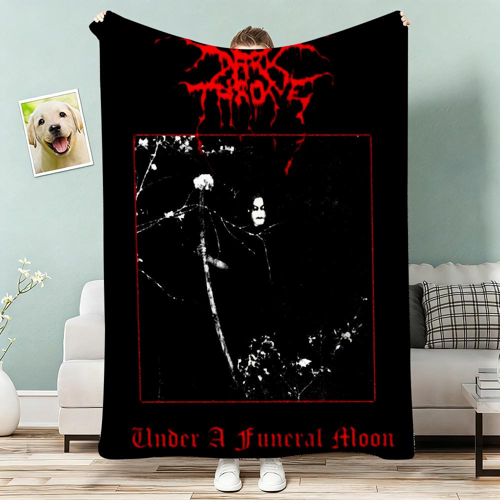 Классический плед D-Darkthrone Легкий 240 г Фланелевое одеяло Мягкое Нежное к коже Для охлаждения летом