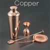 Cocktail Shaker Bar Set Copper Gold Plated Shaker Barware Set - 4 Pieces Bartender Cocktail kit