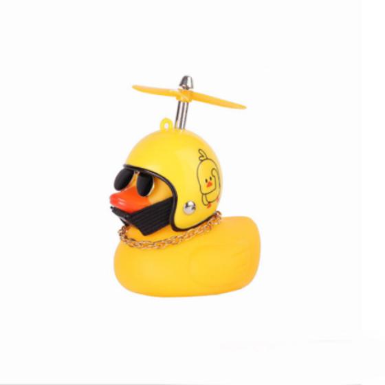 Lovely Duckling In The Car Ornament With Helmet Chain Car Interior Accessories Decorations Auto Dashboard Toys Duck In The Car
