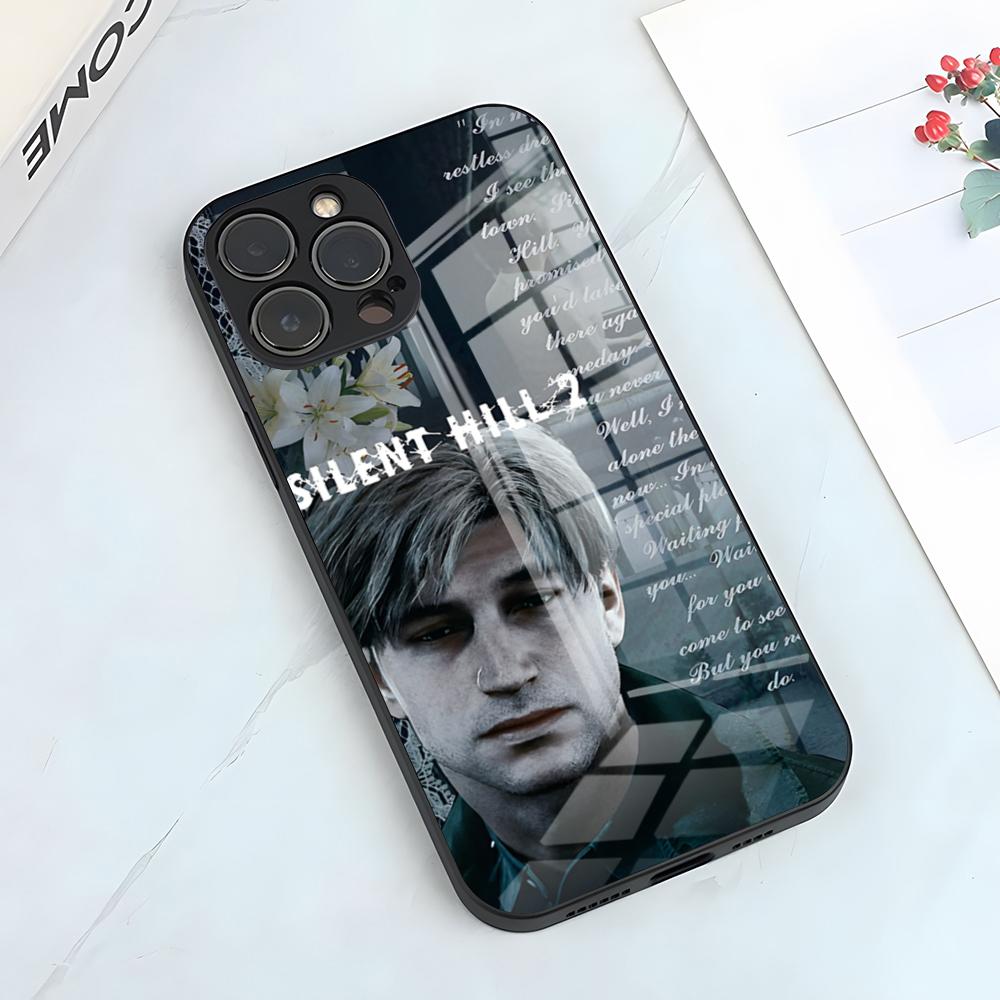 Чехол для телефона Silent Hill 2 для iPhone 17 Pro Max 15 Pro 16 14 Plus 12 13 Mini 11 Pro Ударопрочный стеклянный чехол