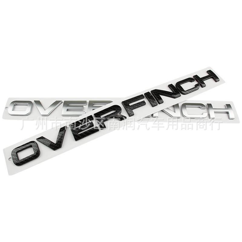 3D Overfinch Hood Tailgate Emblem Badge Sticker For Range Rover Engine Cover Rear Trunk Letter Decal