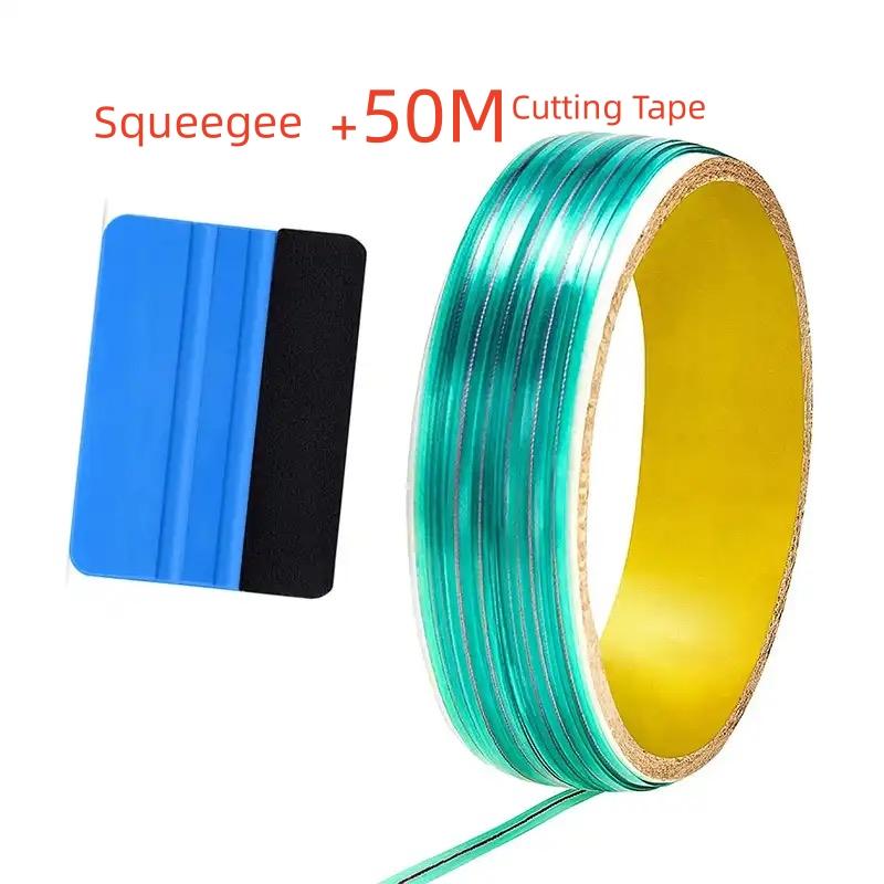 5/10/50 м лента для резки виниловой пленки со скребком, автоматическая наклейка, краевая лента, дизайнерская линия, автоматический формовочный инструмент для пленочной ленты