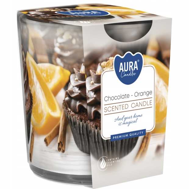 Aura Chocolate-Orange Scented Candle 22H Sn72S-54